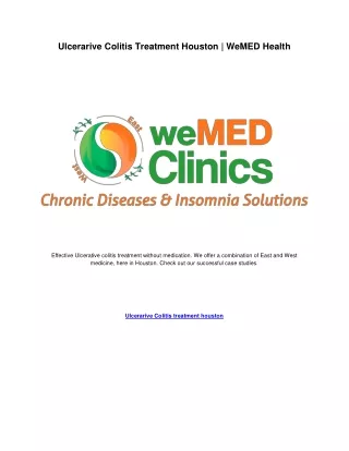 ulcerarive colitis treatment houston wemed health