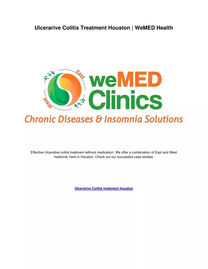 ulcerarive colitis treatment houston wemed health