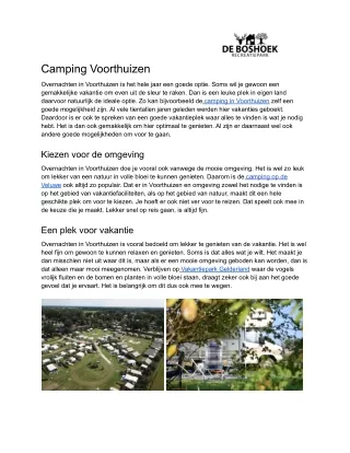 camping voorthuizen