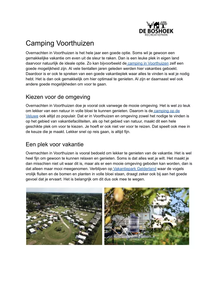 camping voorthuizen