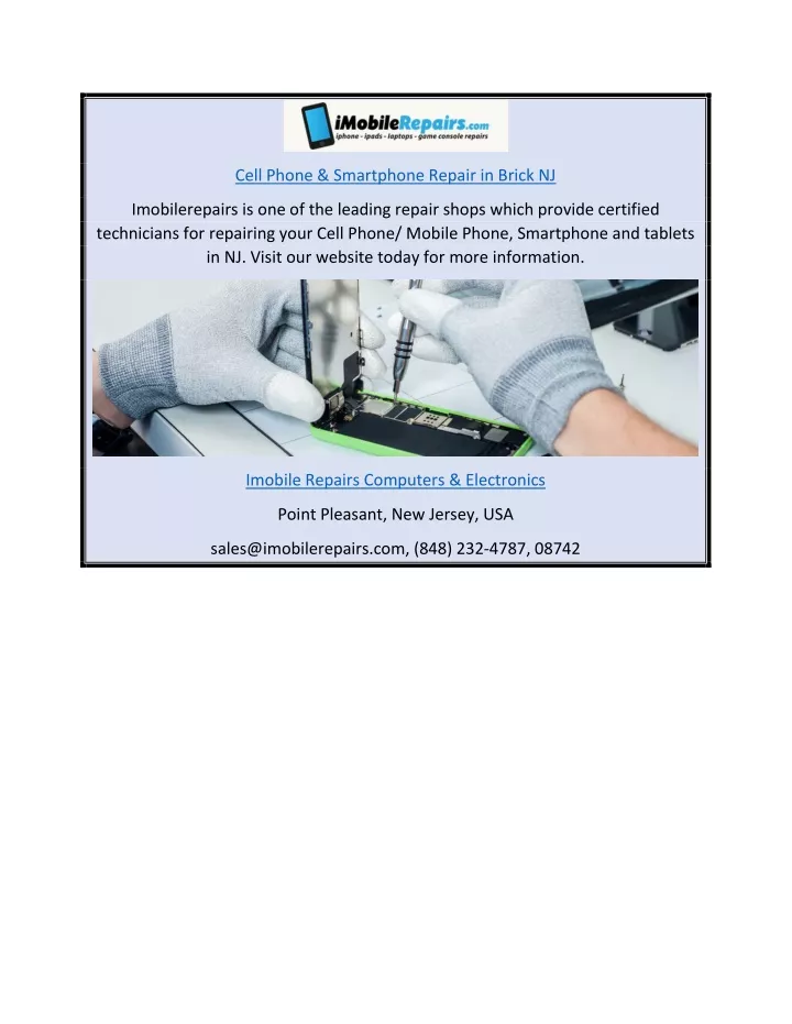 cell phone smartphone repair in brick nj