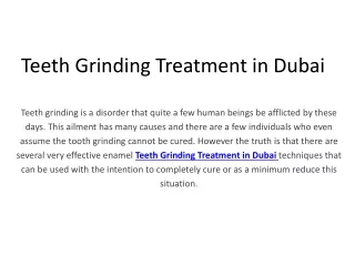 teeth grinding treatment in dubai