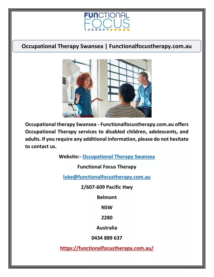 occupational therapy swansea