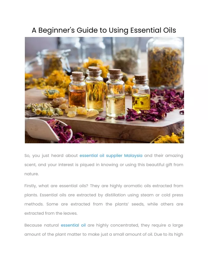 a beginner s guide to using essential oils