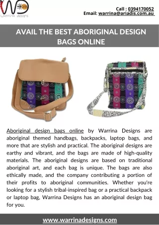 Avail The Best Aboriginal Design Bags Online