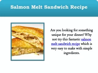 salmon melt sandwich recipe