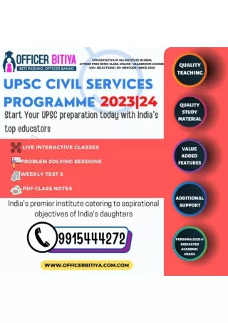 Best IAS Coaching In Chandigarh Officer Bitiya