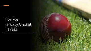 Tips For Fantasy Cricket Players