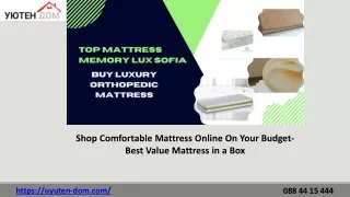 Purchase Luxury Orthopedic Mattress in Sofia