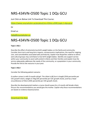nrs 434vn o500 topic 1 dqs gcu