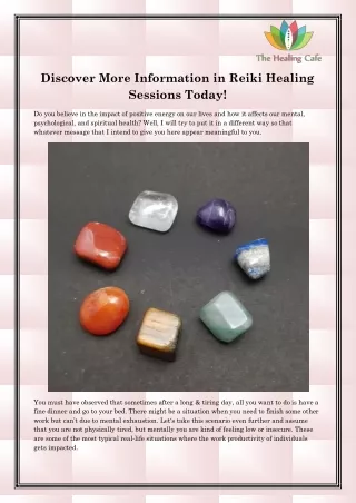 discover more information in reiki healing