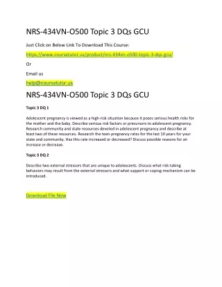 nrs 434vn o500 topic 3 dqs gcu