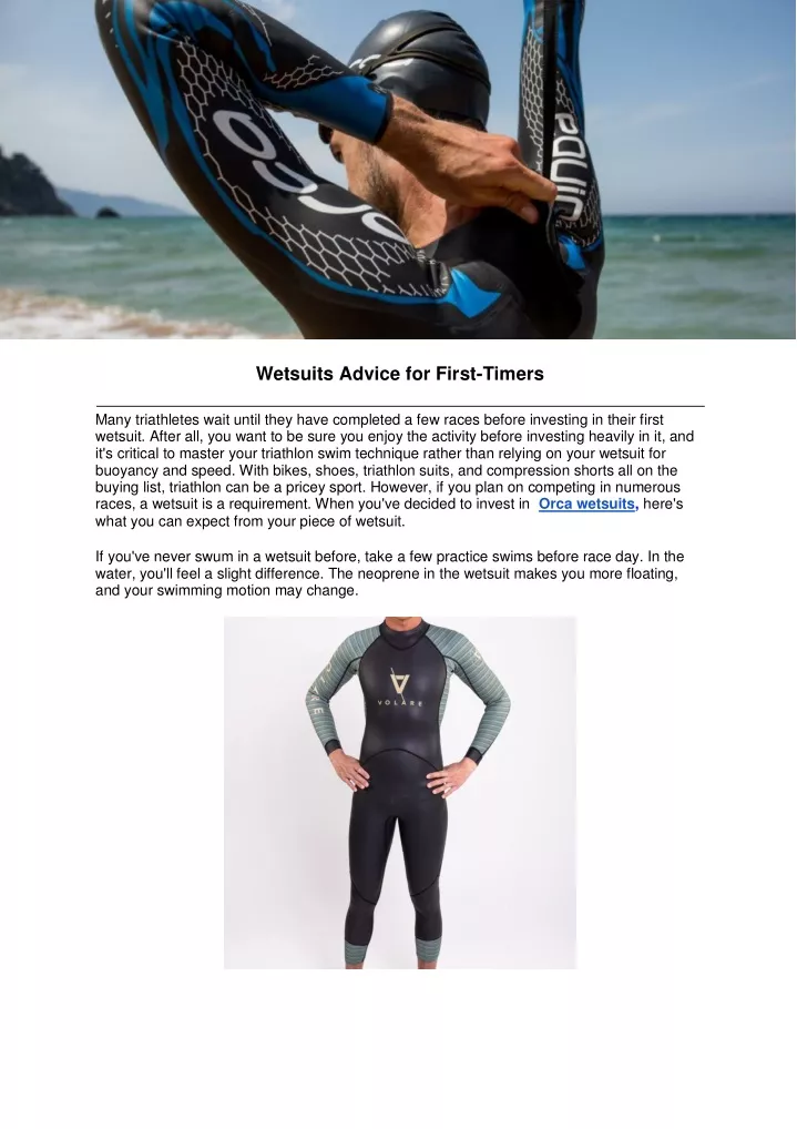 wetsuits advice for first timers