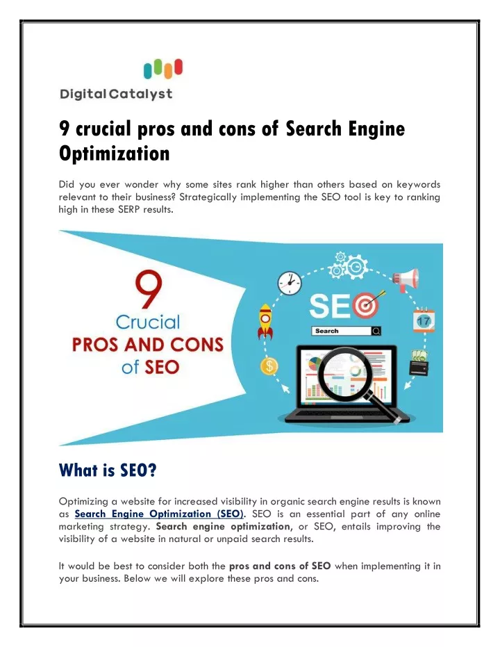 9 crucial pros and cons of search engine