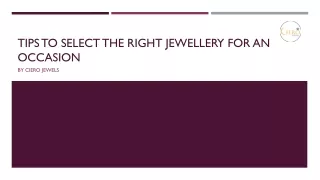 tips to select the right jewellery for an occasion
