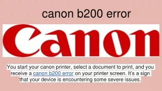 canon b200 error