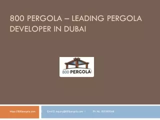 800 pergola leading pergola developer in dubai