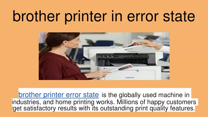 brother printer in error state