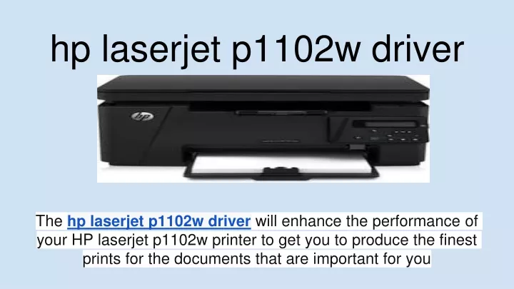 hp laserjet p1102w driver