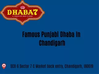 Famous Punjabi Dhaba In Chandigarh | Dhaba7