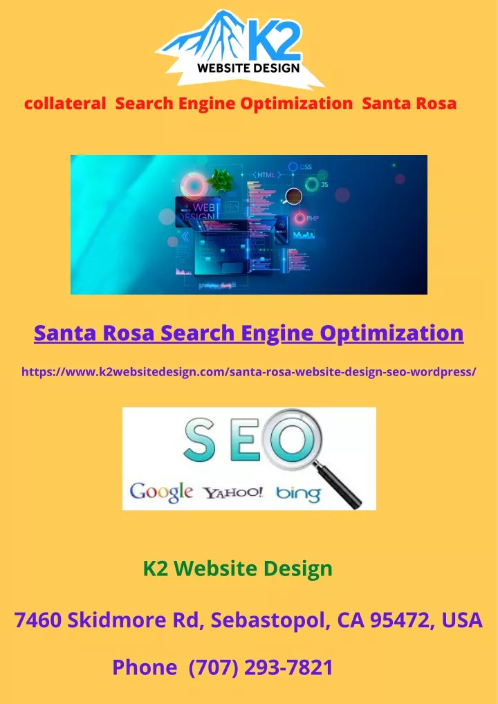 collateral search engine optimization santa rosa