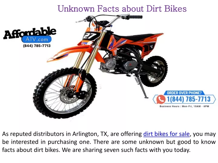 unknown facts about dirt bikes