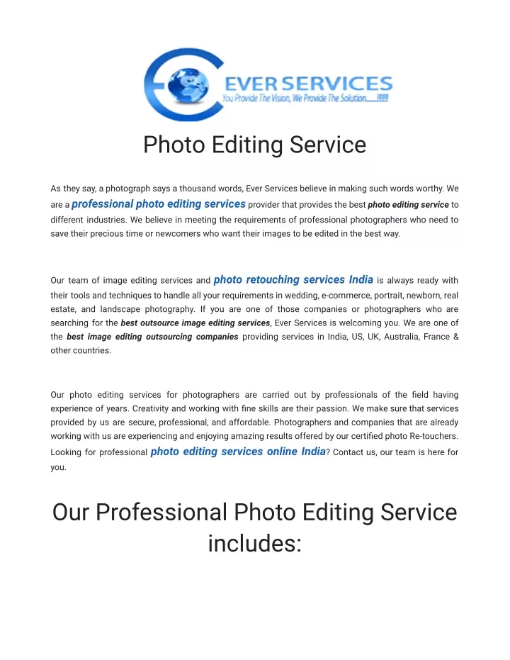 photo editing service