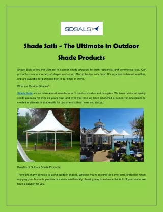 shade sails the ultimate in outdoor