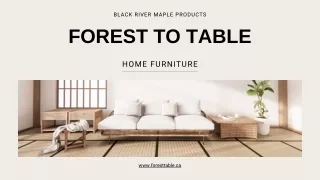 Forest to table