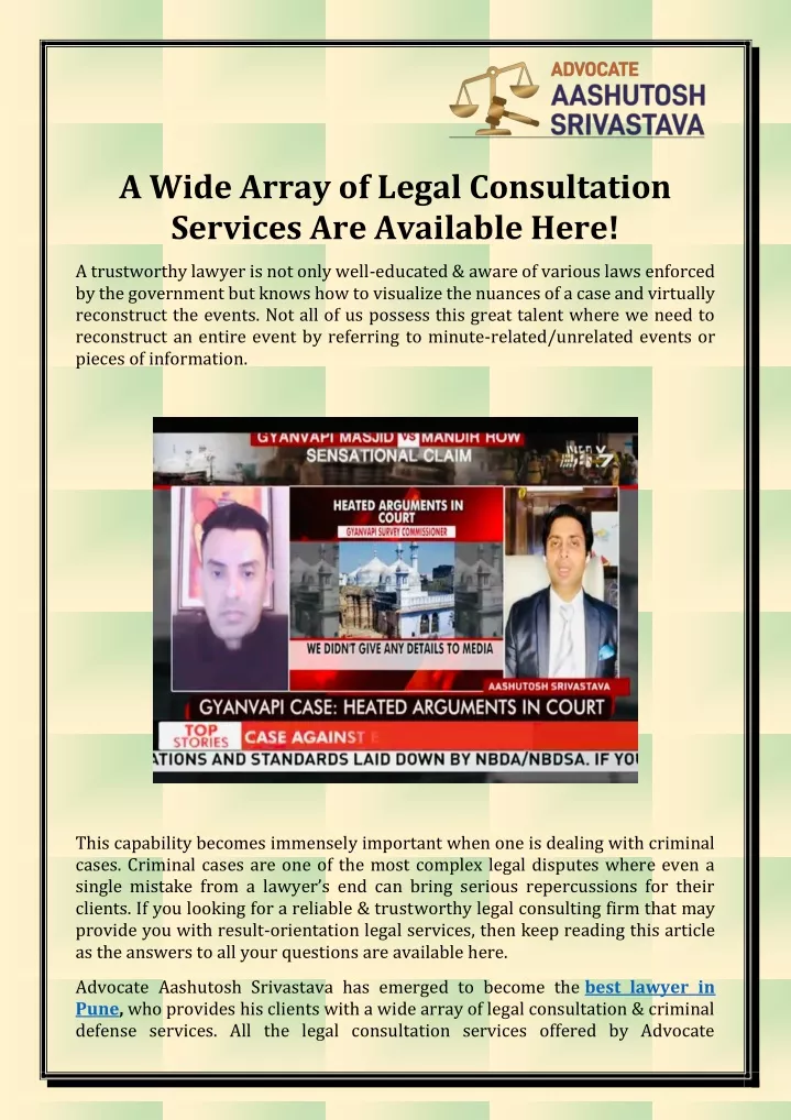 a wide array of legal consultation services