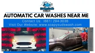 Automatic Car Washes Near Me | Best Car Wash Services | Soapy Suds Car Wash