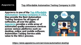 top affordable automation testing company in usa