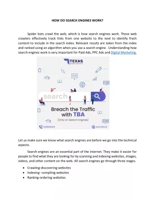 how do search engines work