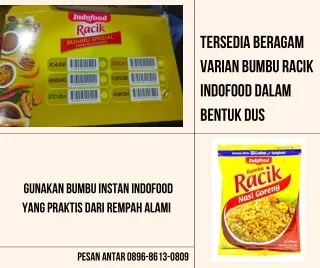 tersedia beragam varian bumbu racik indofood