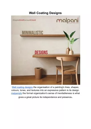 Wall Coating Designs