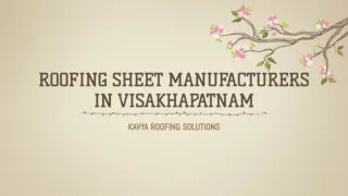 Roofing Sheet Manufacturers in visakhapatnam