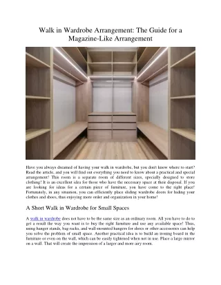 walk in wardrobe arrangement the guide