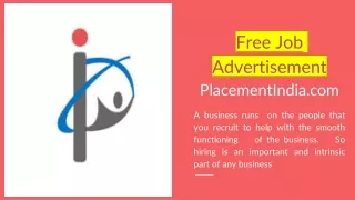 free job advertisement placementindia