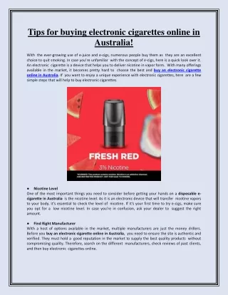 tips for buying electronic cigarettes online