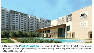 in bangalore city prestige sanctuary has acquired