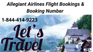1-844-414-9223 Allegiant Airlines Flight Booking Number