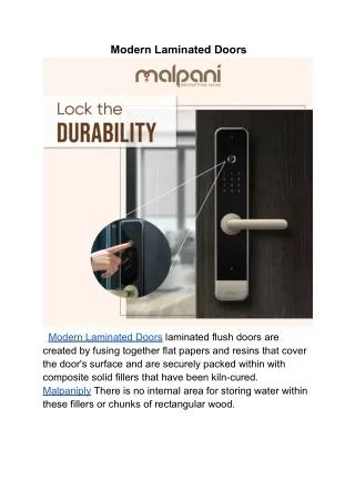 modern laminated doors