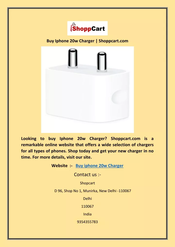 buy iphone 20w charger shoppcart com