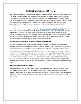 contract management system