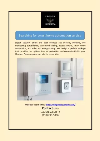 searching for smart home automation service