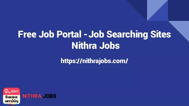free job portal job searching sites nithra jobs