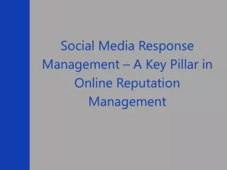 social media response management a key pillar