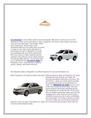 car rental jaipur is now widely used all around