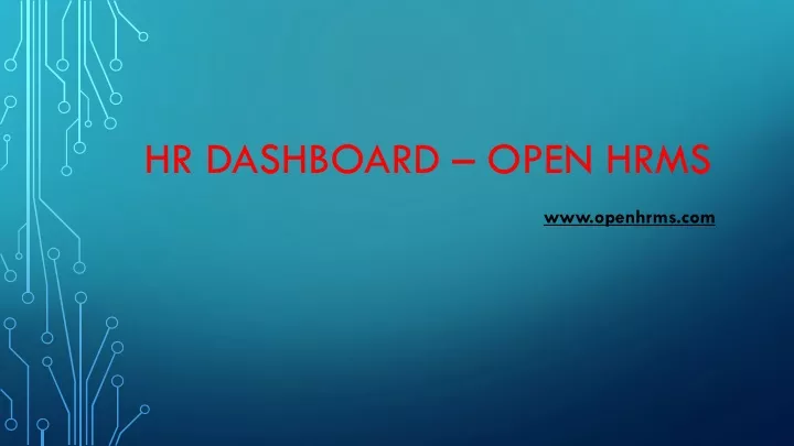 hr dashboard open hrms