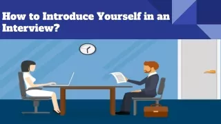 how to introduce yourself in an interview